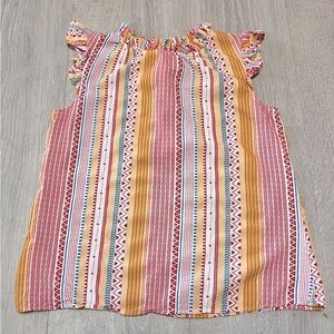 High-Neck Ruffle Top